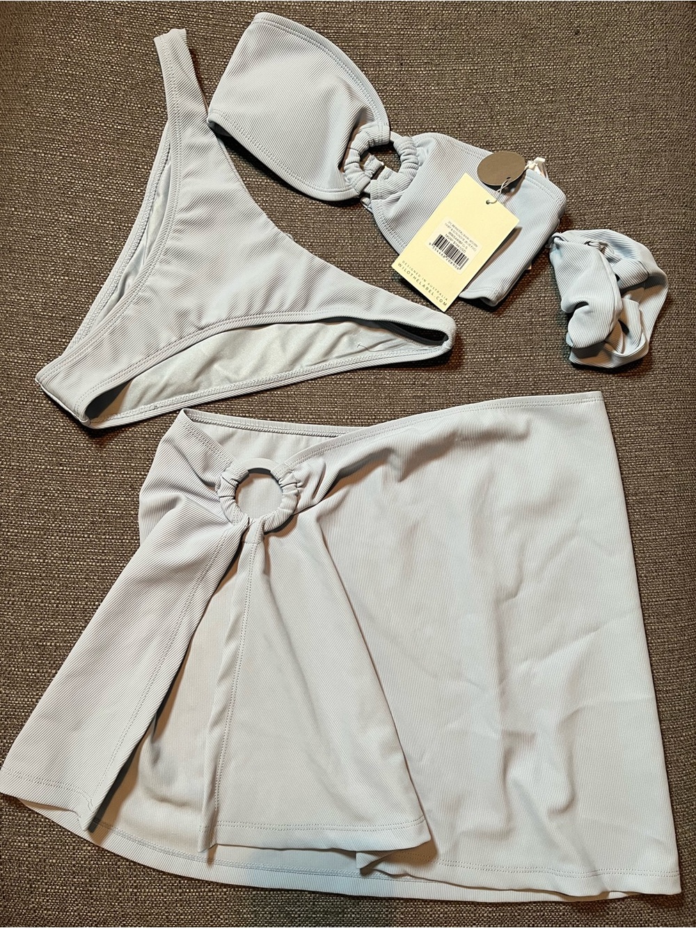 WILO Bandeau bikini Set in Blue Fog